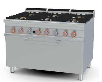 Lotus Gas Range - N. 6 burners Traditional gas oven