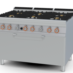 Lotus Gas Range - N. 6 burners Traditional gas oven